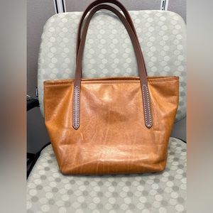 Petite sized leather tote bag 10.5x15x6. Perfect for everyday bag holds a lot.